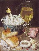 Georg Flegel Stilleben mit Brot und Zuckerwerk oil on canvas